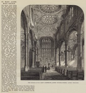 The Church of St Mary Aldermary, Queen Victoria-Street, Lately Restored by Frank Watkins
